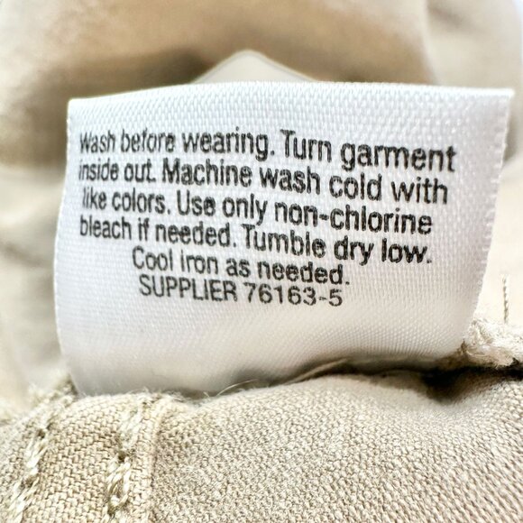 St Johns Bay Pants Womens 18P Straight Leg Beige Classic Fit Soft Stretch Fabric - Picture 8 of 9